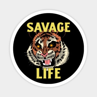 Savage Tiger Laser Eyes Wild af Savage Mode Tigers Magnet